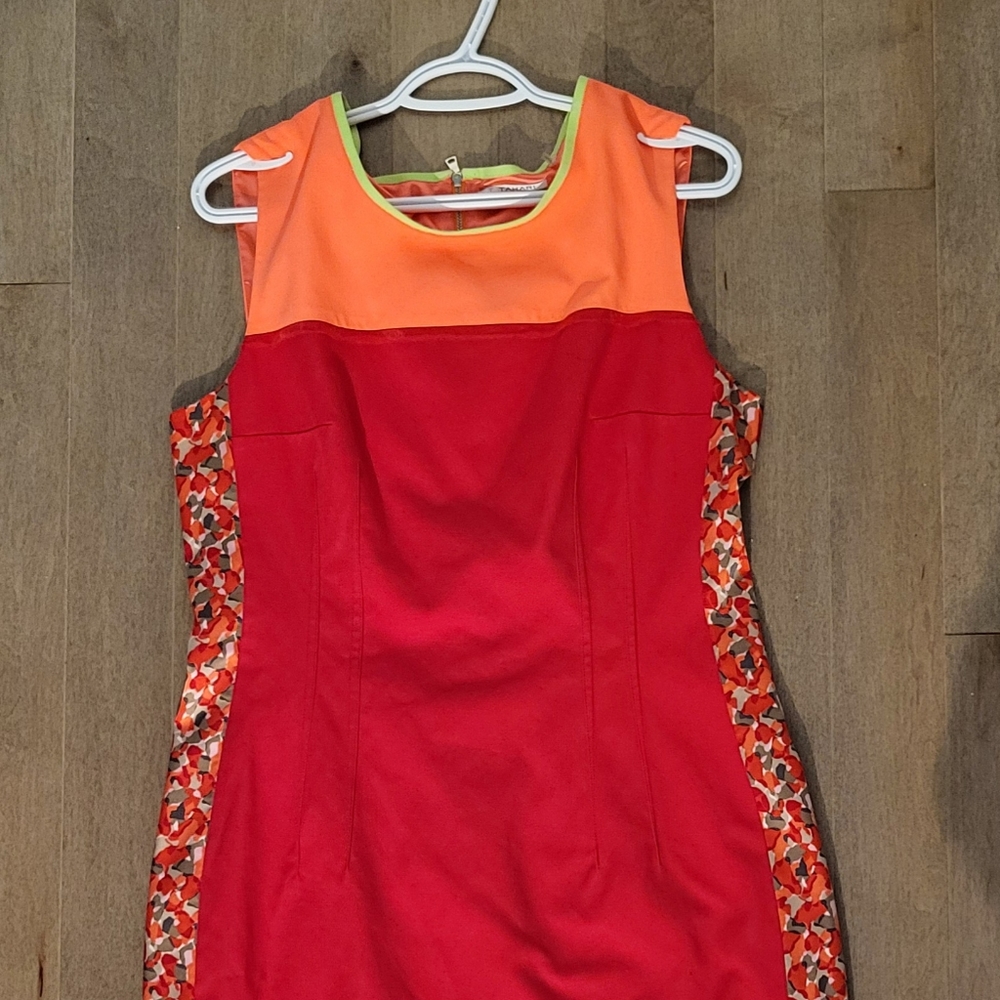 Colorblock Sleeveless Shift Dress T Tahari size 14